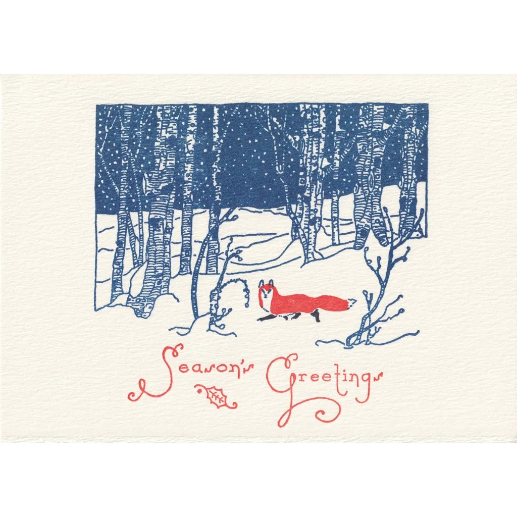Snow Fox Holiday Card - Set of 8