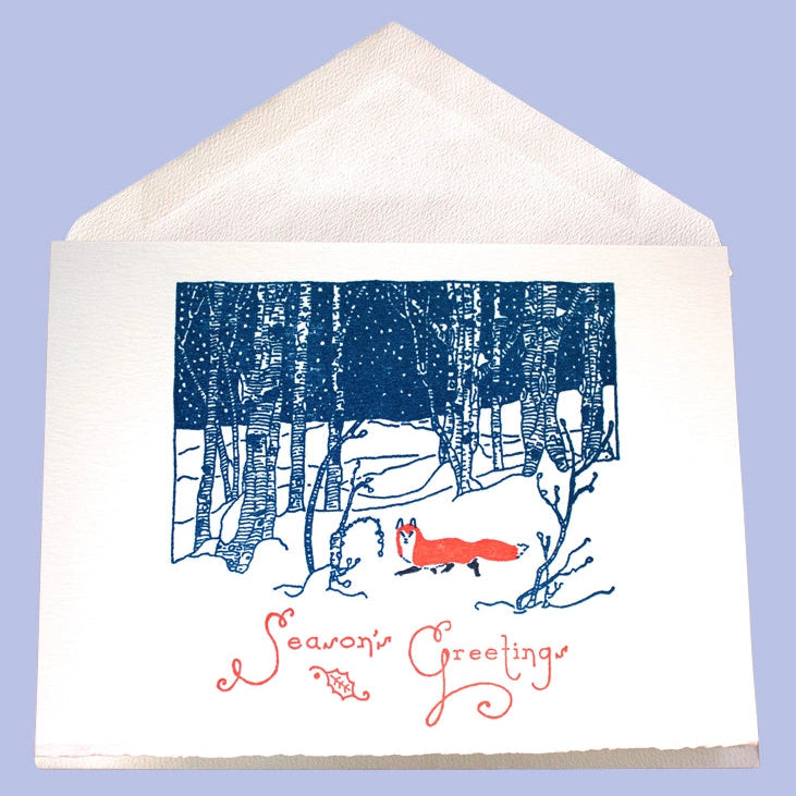 Snow Fox Holiday Card - Set of 8