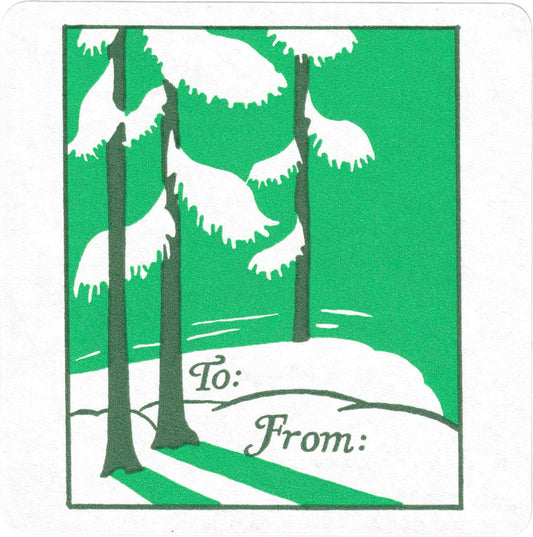 Snow On Greens Gift Tags