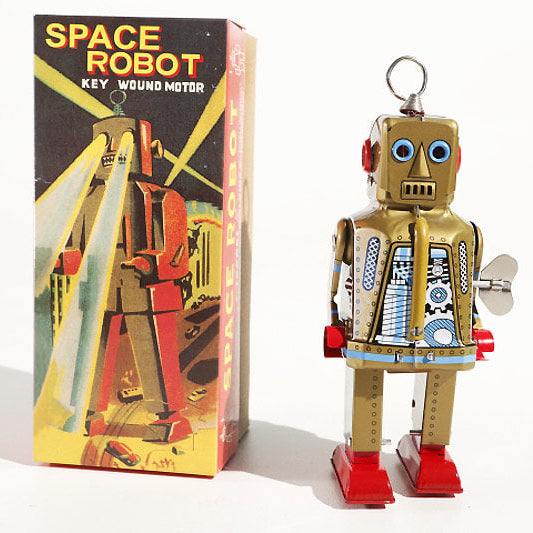 Tin Wind-Up Space Robot