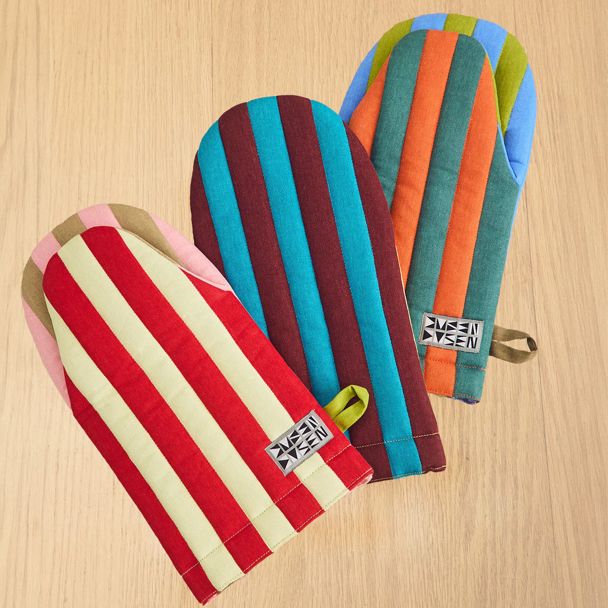 Striped Oven Mitt