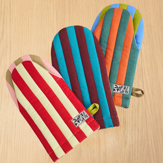 Striped Oven Mitt