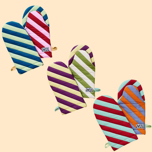 Striped Oven Mitt
