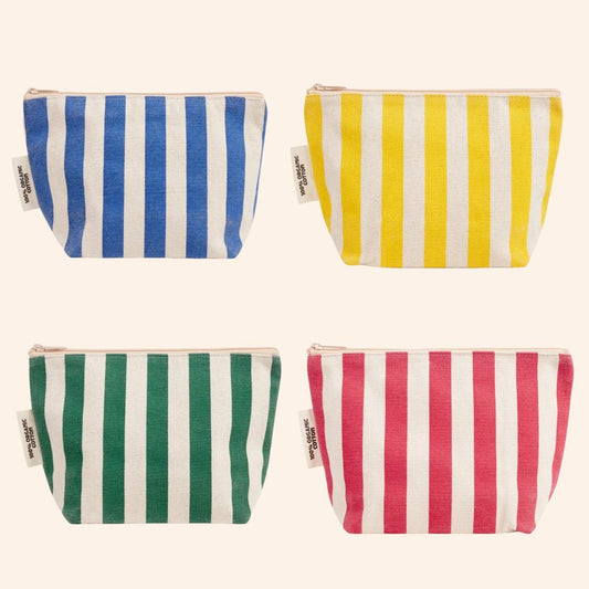 Striped Organic Cotton Zip Bag