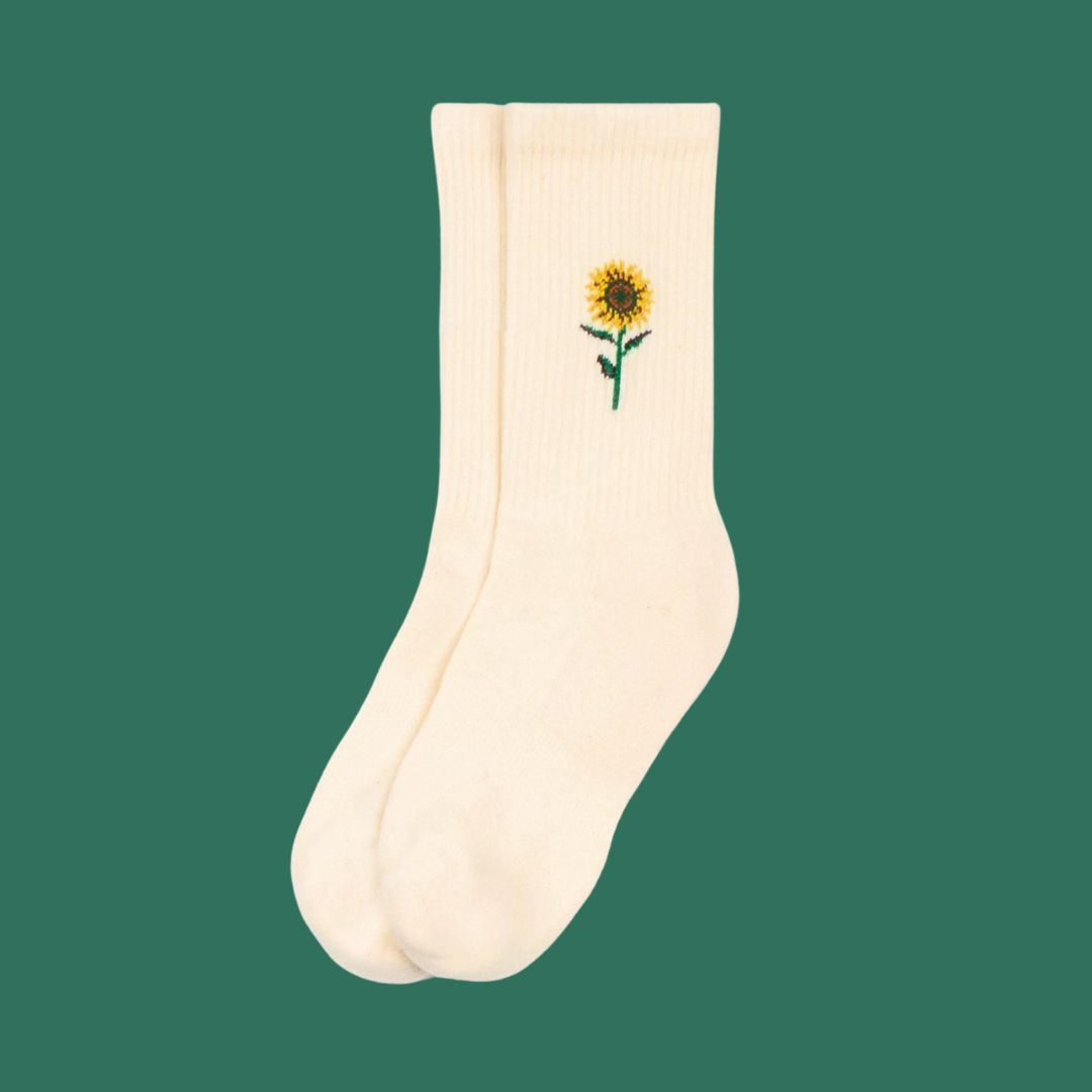 Sunflower Bloom Crew Socks