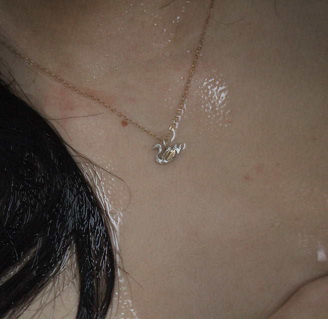 Swan Milagro with Gold Wing Necklace