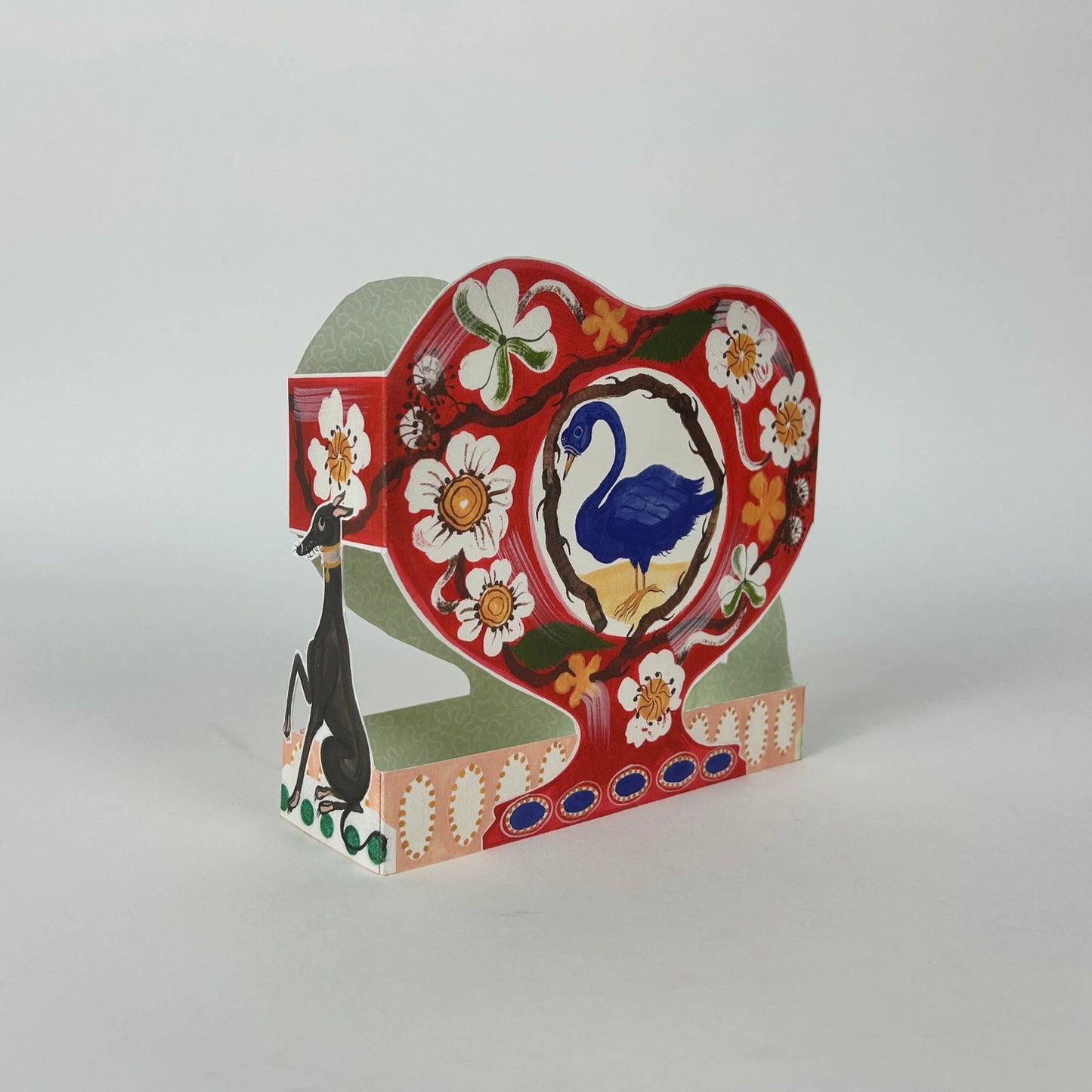 Swan and Thorn Die-Cut Card