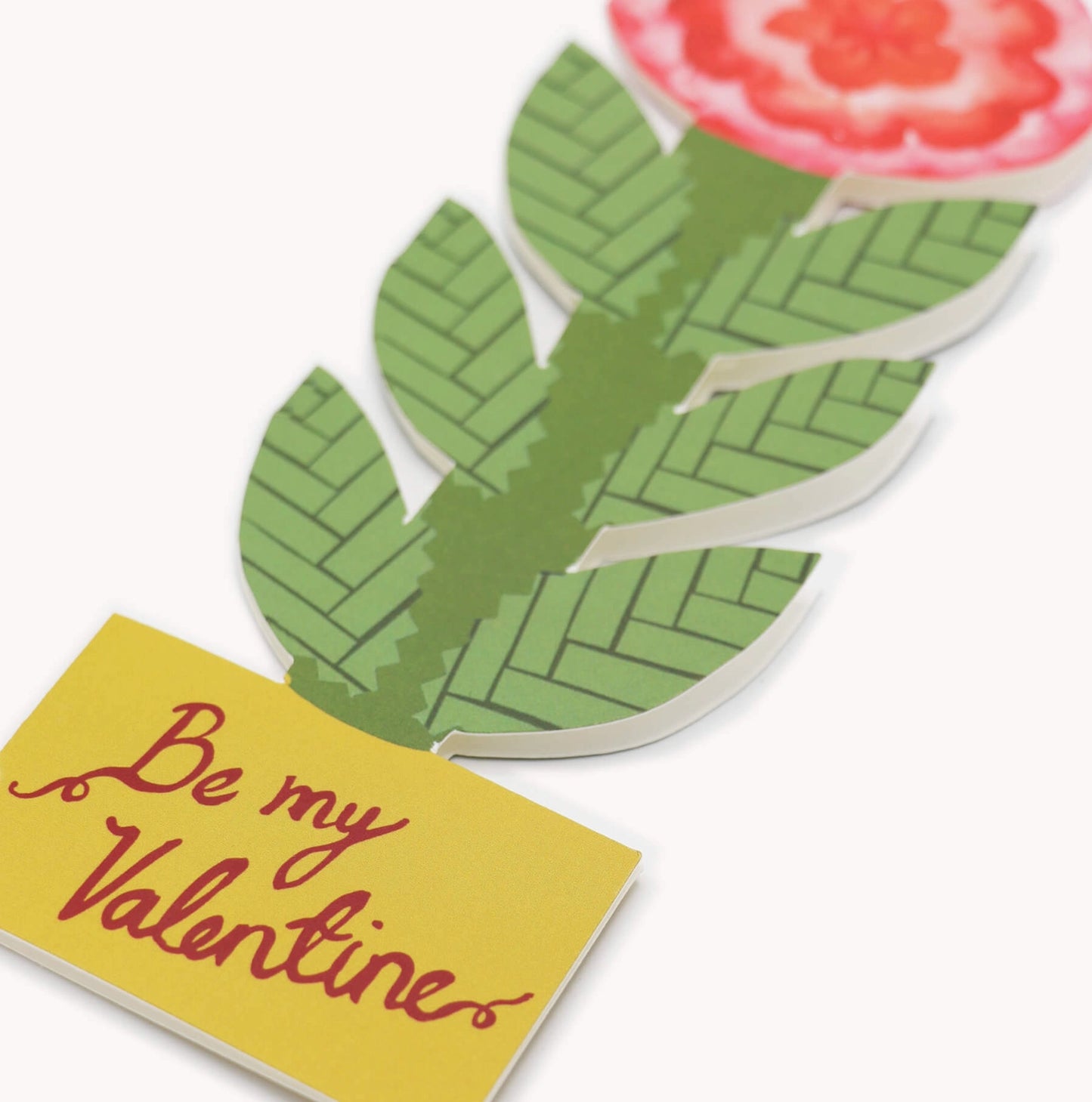 Tall Flower Be My Valentine Card