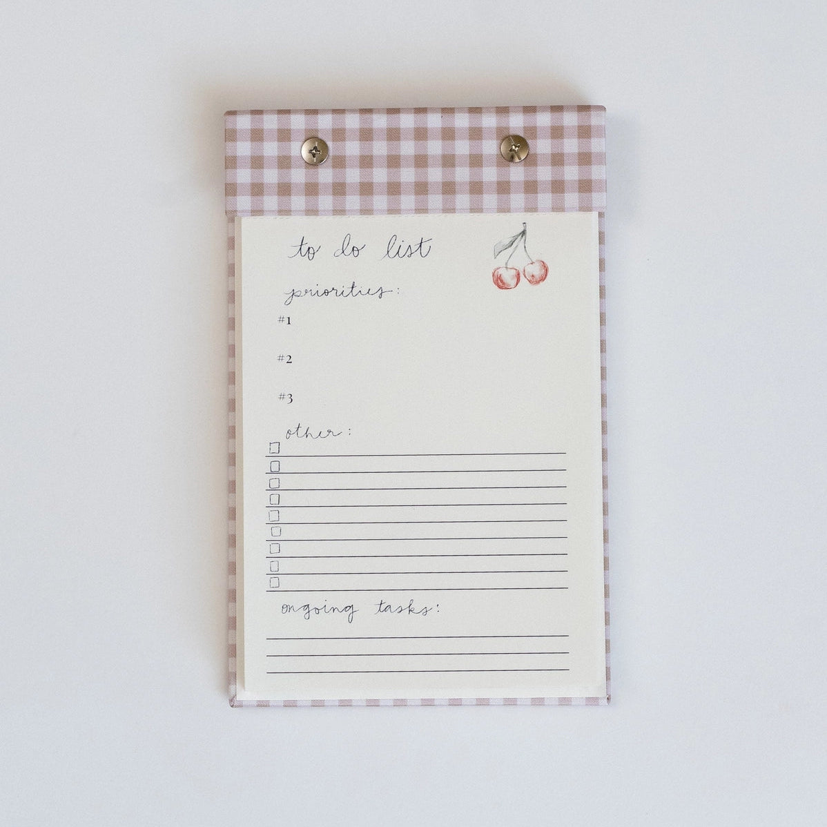 Gingham To-Do List Notepad