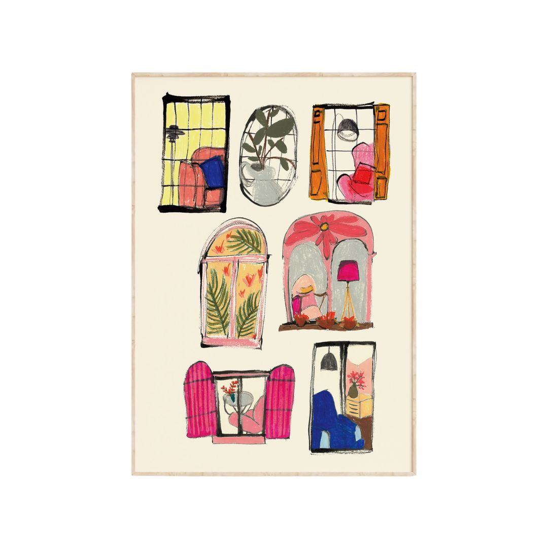 Vintage Windows Art Print