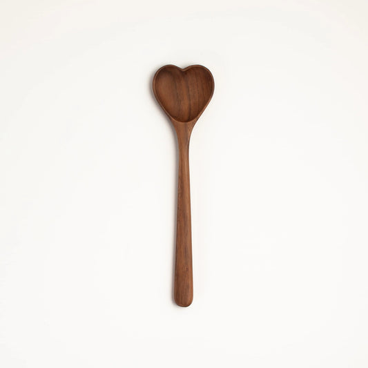 Walnut Wood Heart Spoon