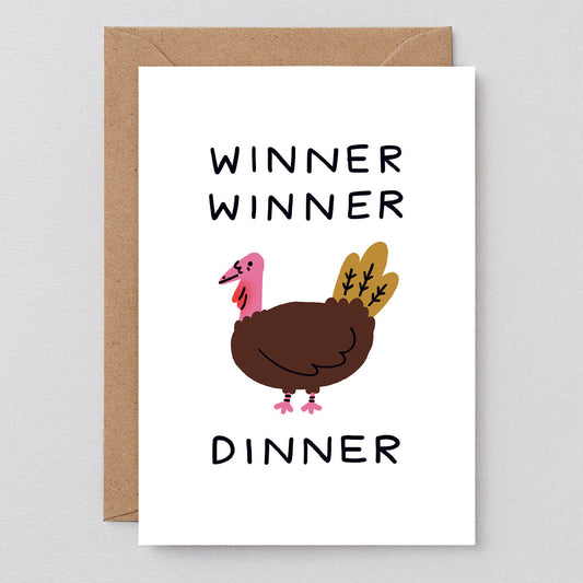 Winner Winner Turkey Dinner Holiday Greeting Card