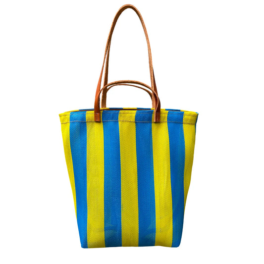 Yellow & Blue Recycled Plastic Market Bag