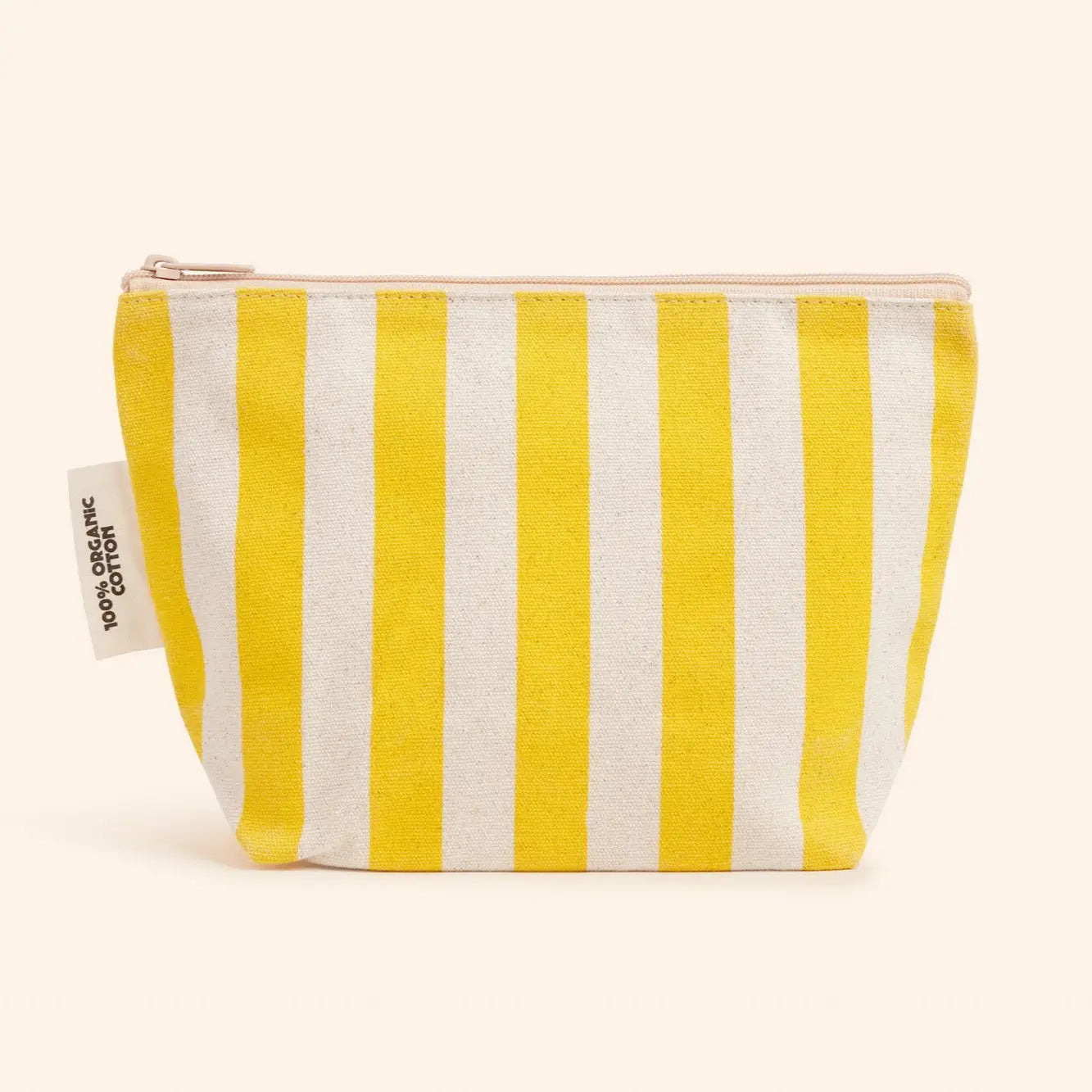Striped Organic Cotton Zip Bag