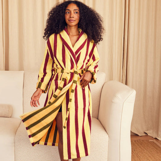 Ginkgo Stripe Bathrobe