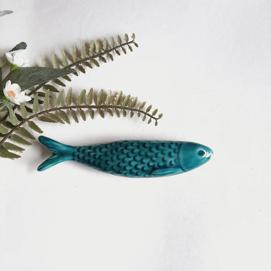 Ceramic Sardine - Teal Blue