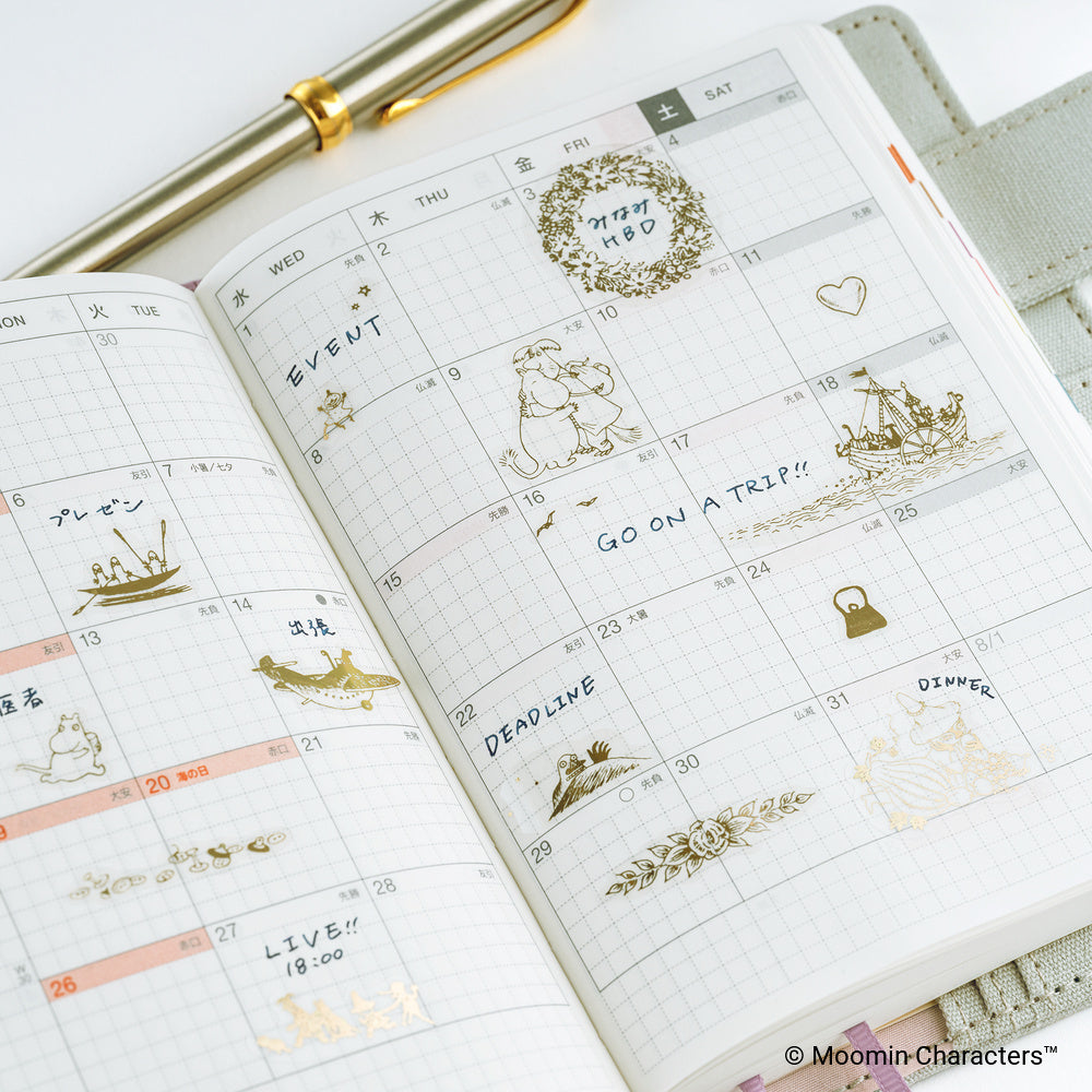 Moomin: Foil-Stamped Clear Stickers (Adventure Log)
