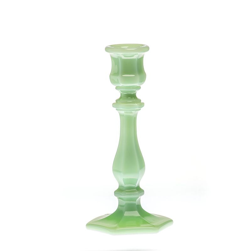 Jade Glass Candlestick