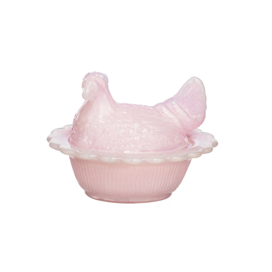 Mini Hen on Nest Dish - Pink